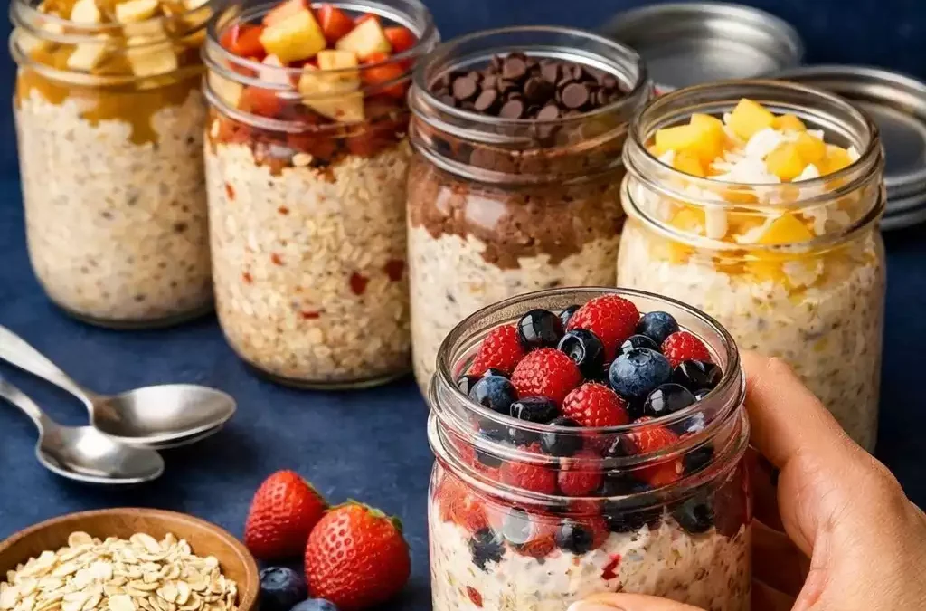 Overnight Oats — Prep Five Jars Sunday, Grab One Each Morning