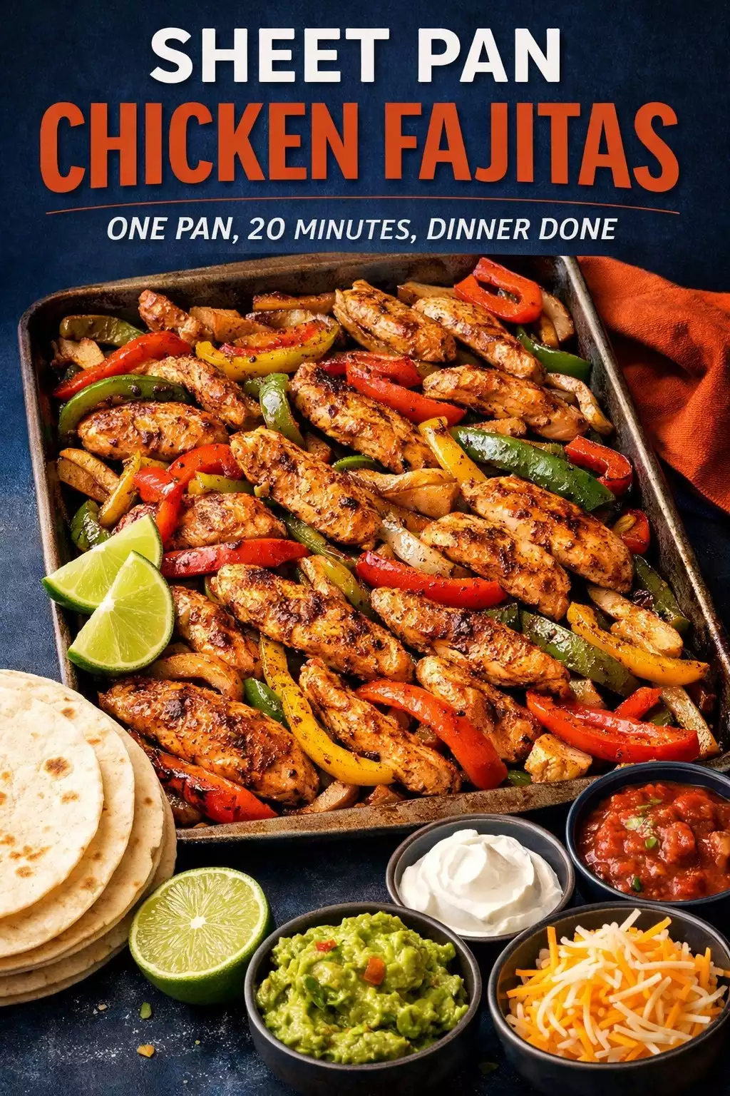 Sheet Pan Chicken Fajitas — One Pan, 20 Minutes, Dinner Done