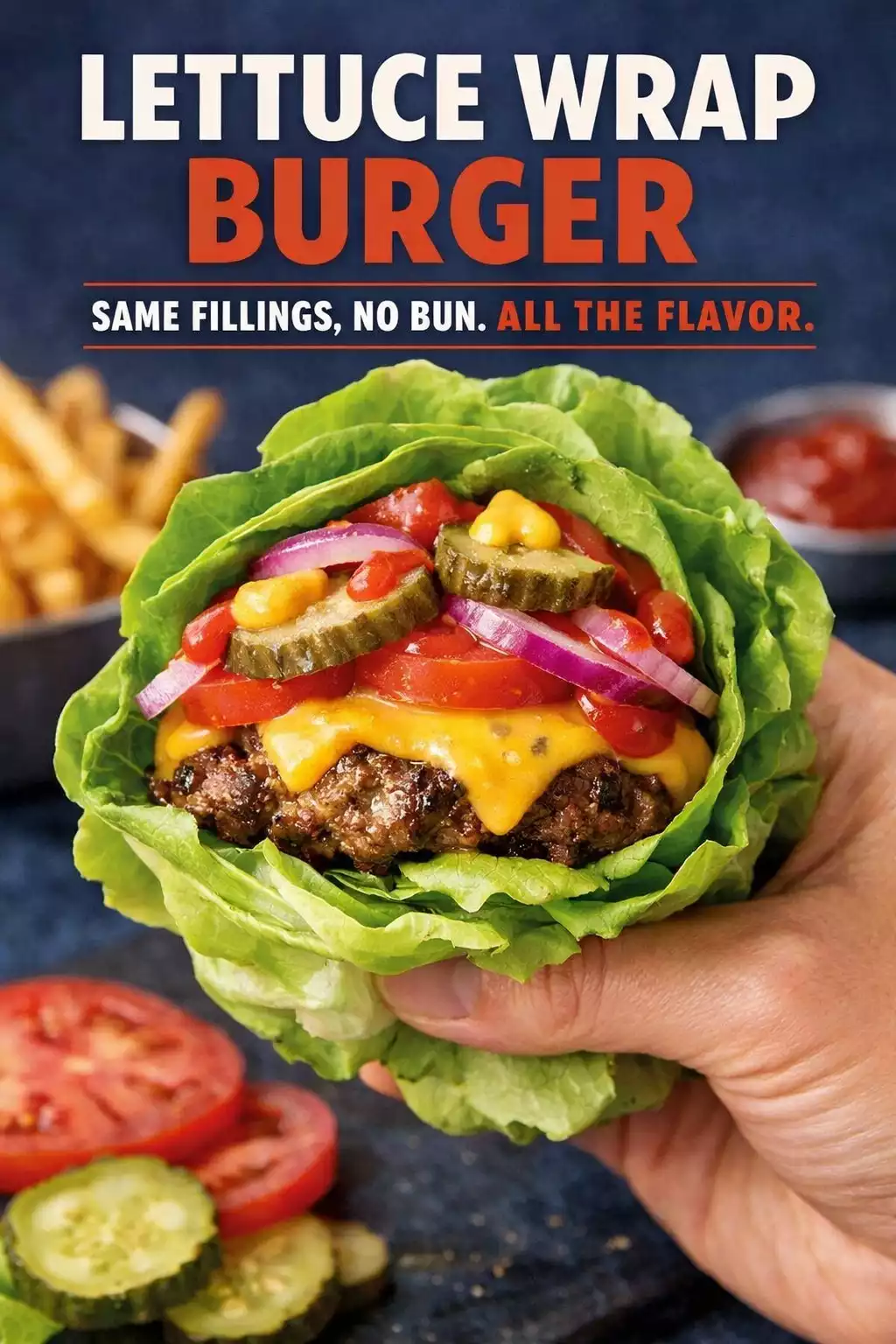 Lettuce Wrap Burger — Same Fillings, No Bun, All the Flavor