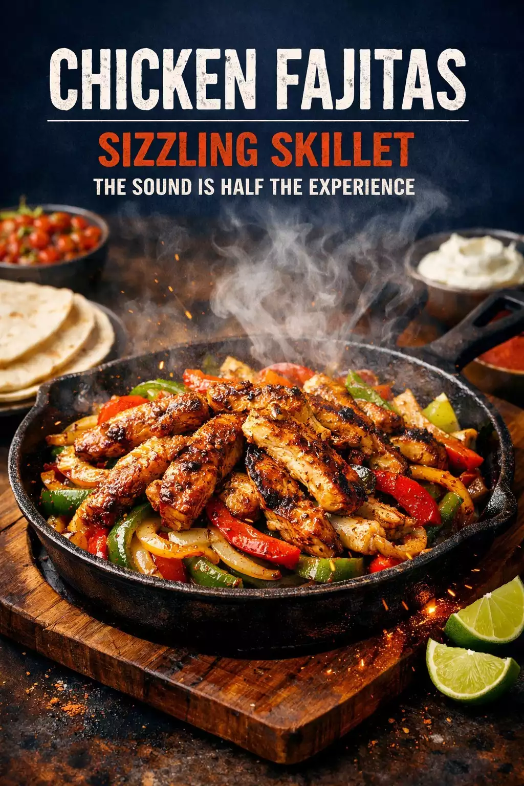 Chicken Fajitas — Sizzling Skillet, the Sound Is Half the Experience