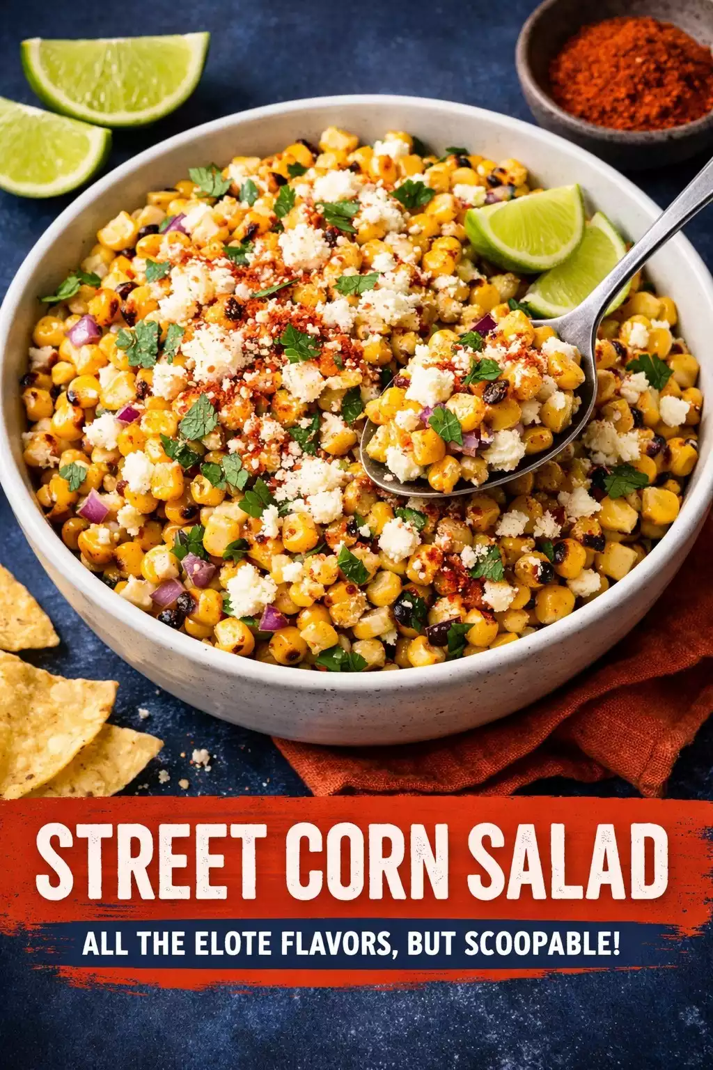 Street Corn Salad — All the Elote Flavors but Scoopable