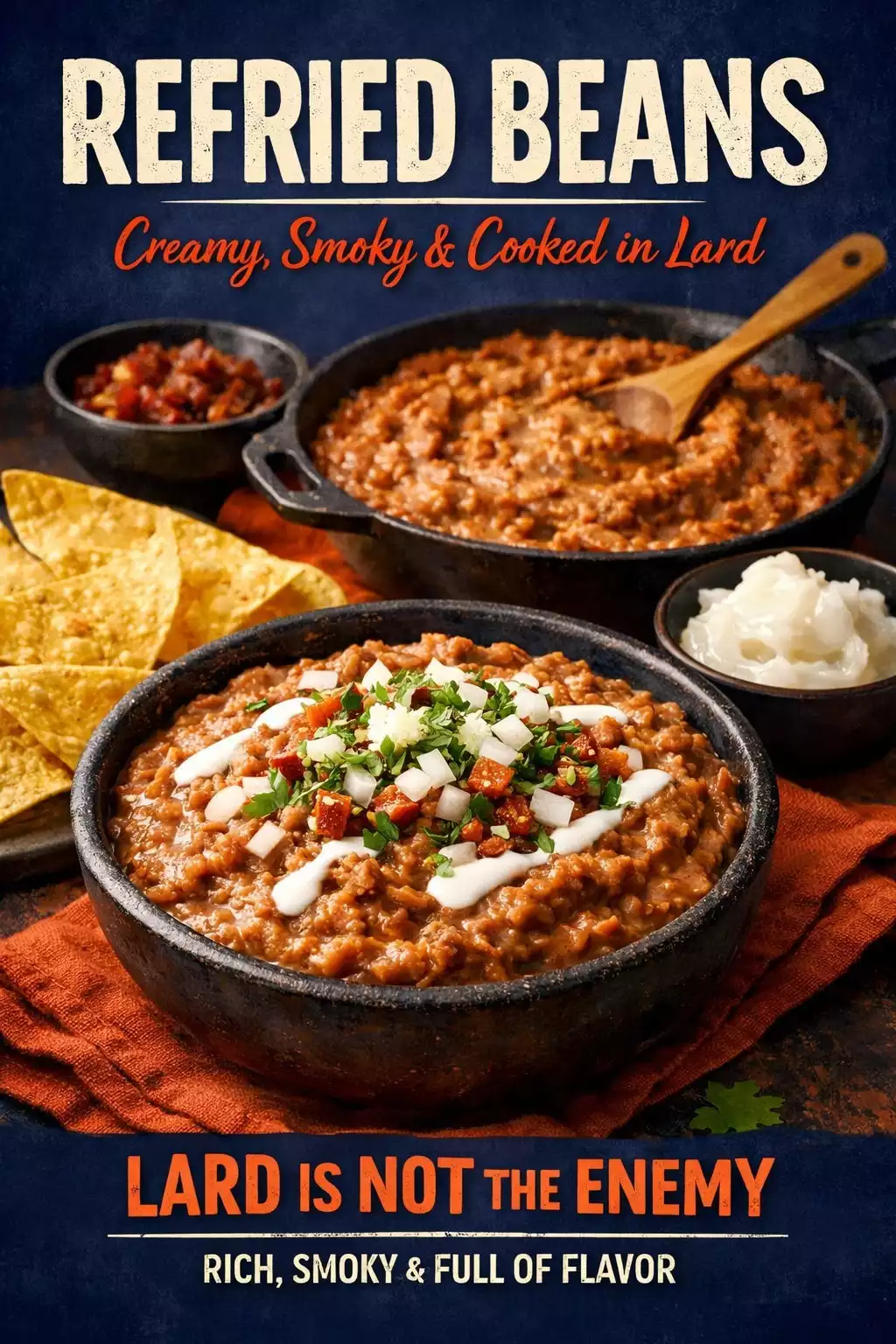 Refried Beans — Creamy, Smoky, Lard Is Not the Enemy