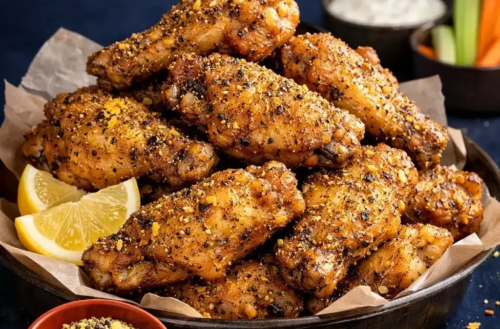 Lemon Pepper Wings — Dry Rubbed, Crispy Skin, All About the Ratio