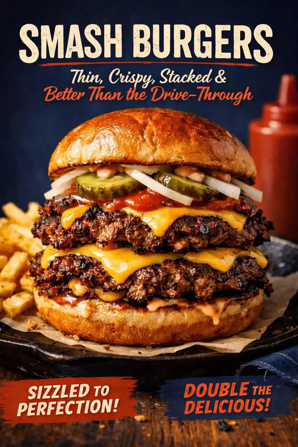 Smash Burgers — Thin, Crispy, Stacked, and Better Than the Drive-Through