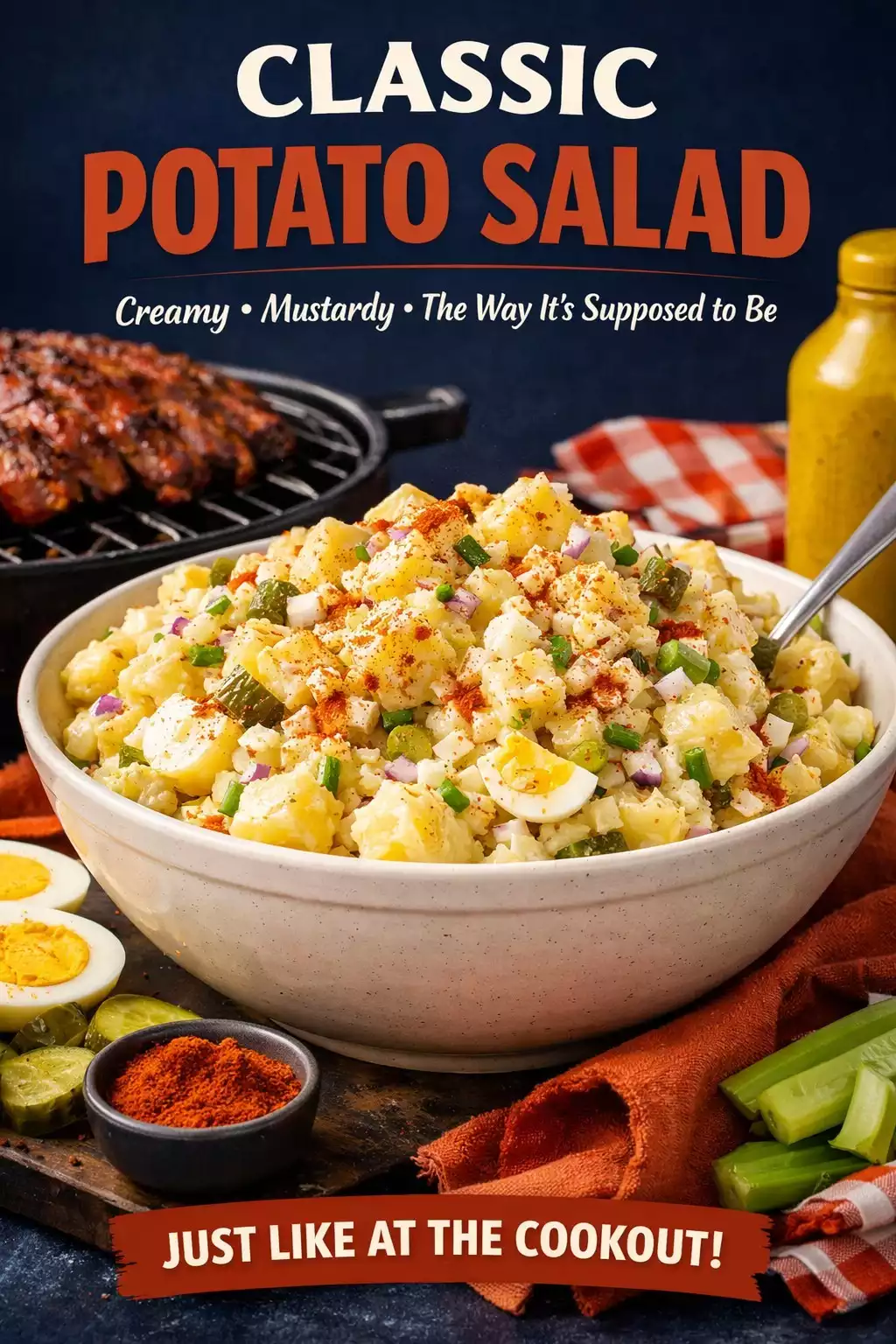 Classic Potato Salad — Creamy, Mustardy, the Way It’s Supposed to Be