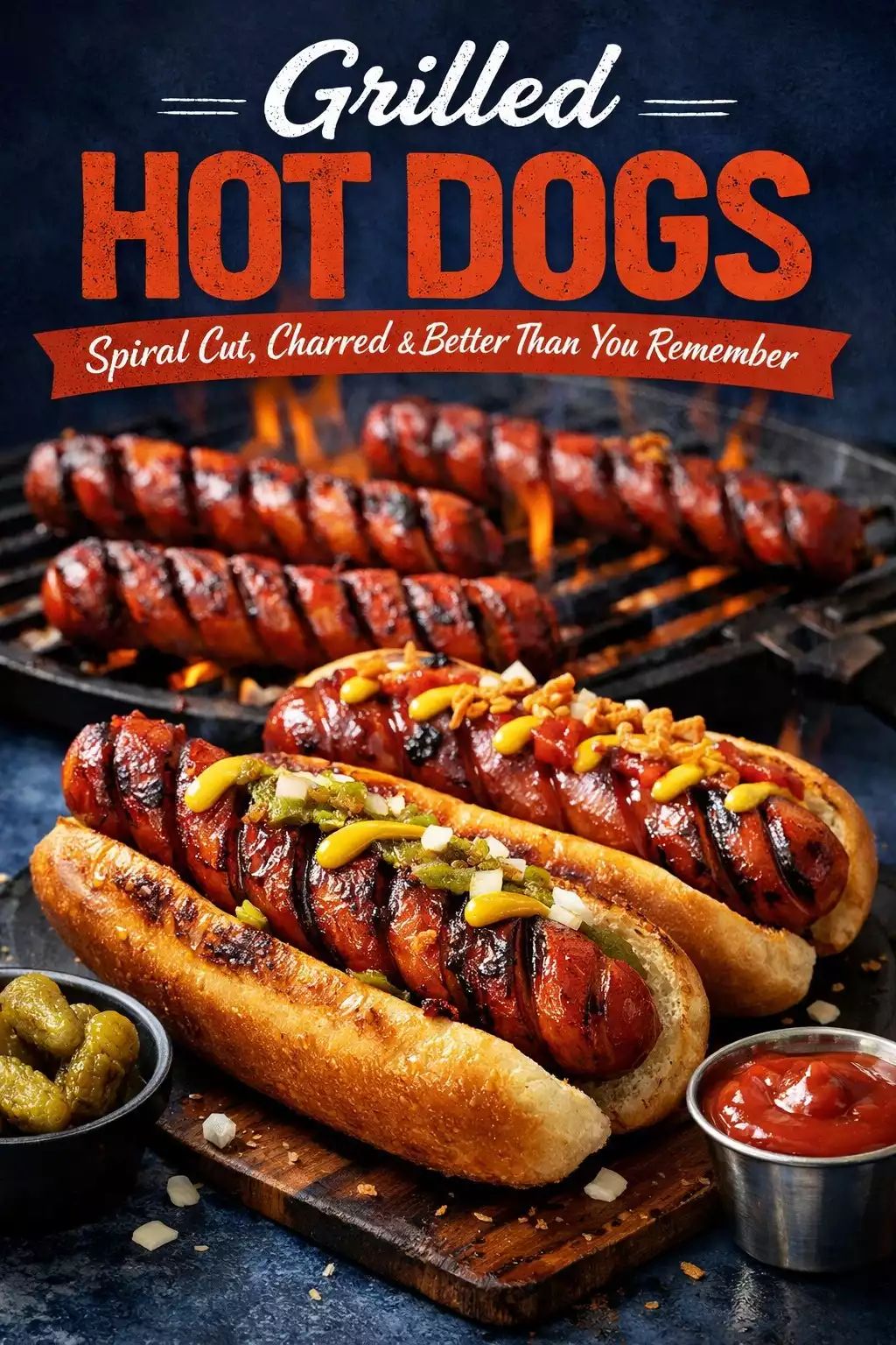 Grilled Hot Dogs — Spiral Cut, Charred, Better Than You Remember