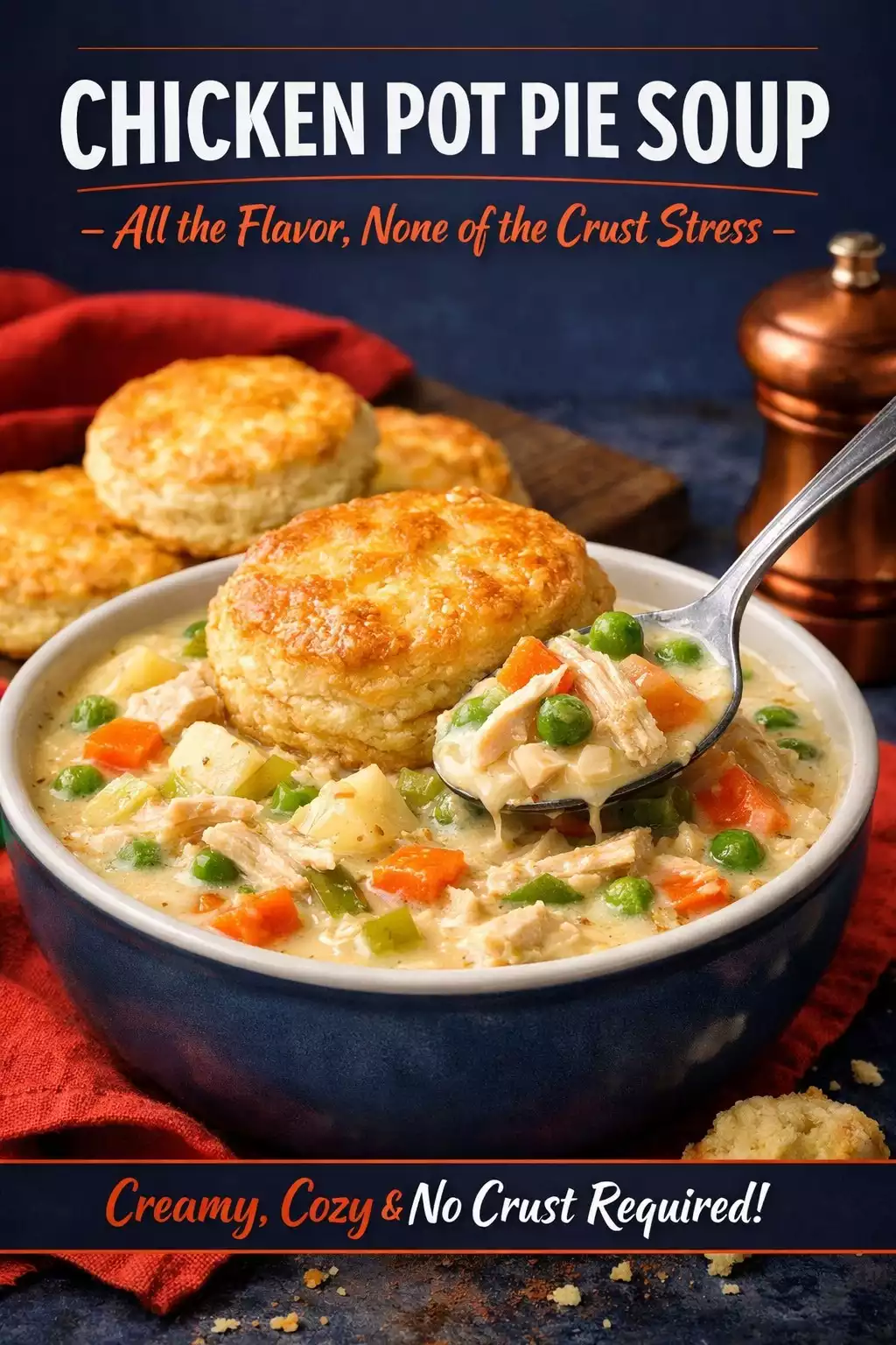 Chicken Pot Pie Soup — All the Flavor, None of the Crust Stress