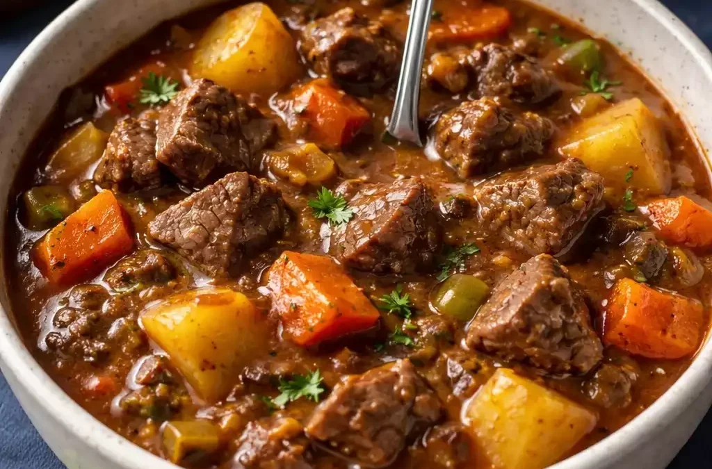 Beef Stew — Thick, Chunky, and You Can Stand a Spoon in It