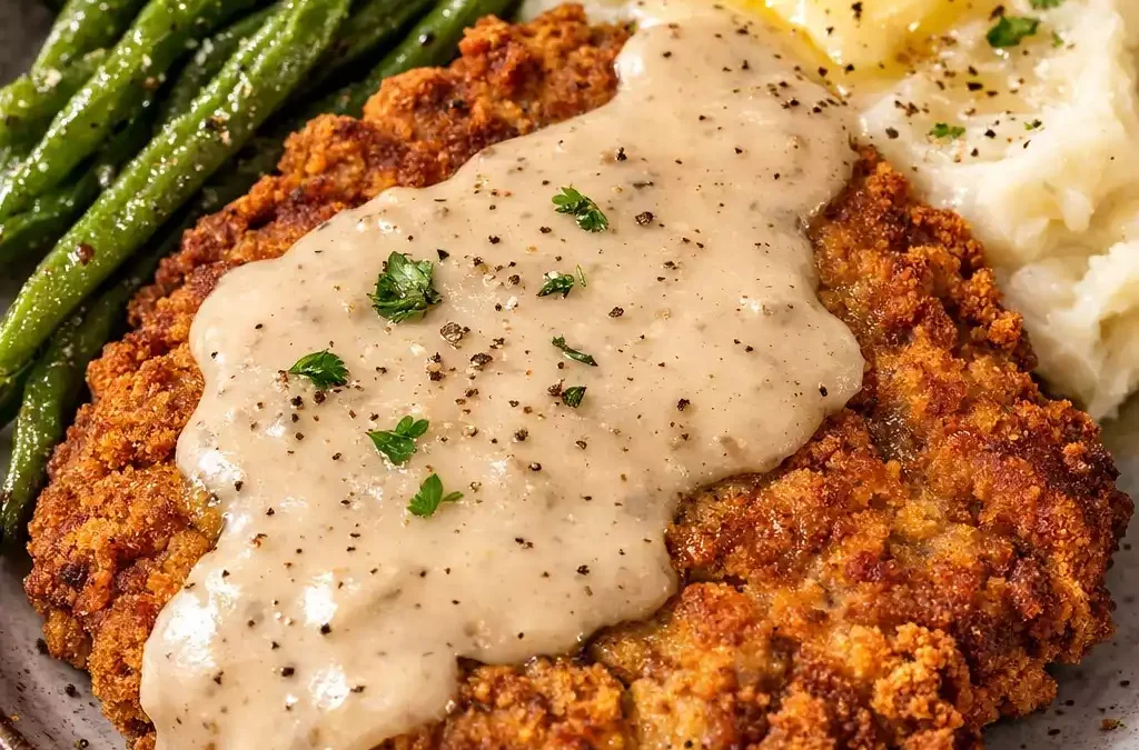 Chicken Fried Steak — Pounded Thin, Breaded Thick, Smothered in Gravy