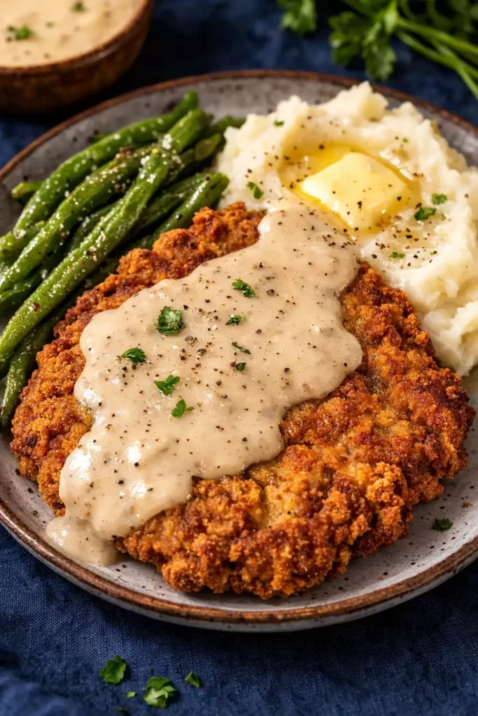 Chicken Fried Steak — Pounded Thin, Breaded Thick, Smothered in Gravy