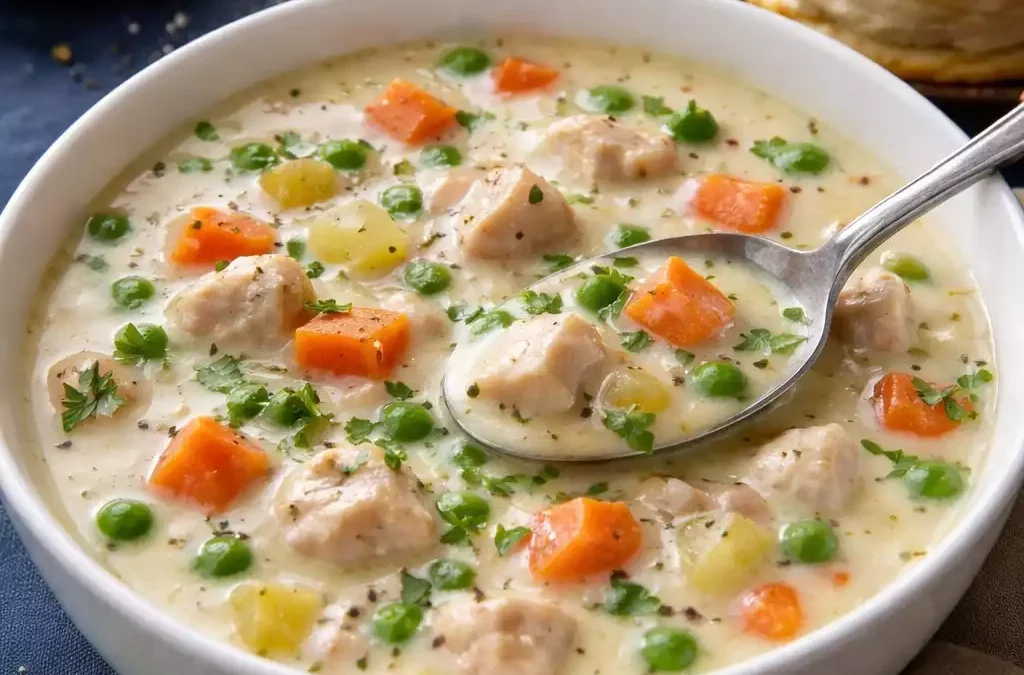 Chicken Pot Pie Soup — All the Flavor, None of the Crust Stress