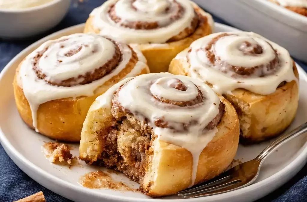 Cinnamon Rolls — Soft Dough, Brown Sugar Filling, Cream Cheese Frosting