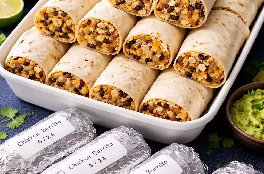 Freezer Burrito Batch  Make 20, Freeze 20
