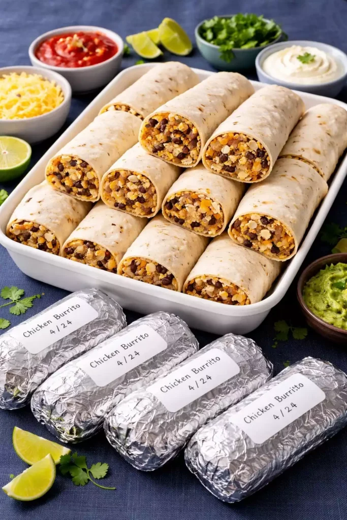 Freezer Burrito Batch  Make 20, Freeze 20