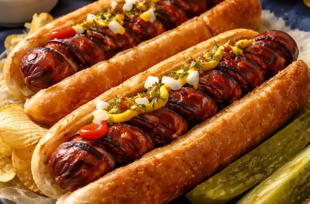 Grilled Hot Dogs — Spiral Cut, Charred, Better Than You Remember