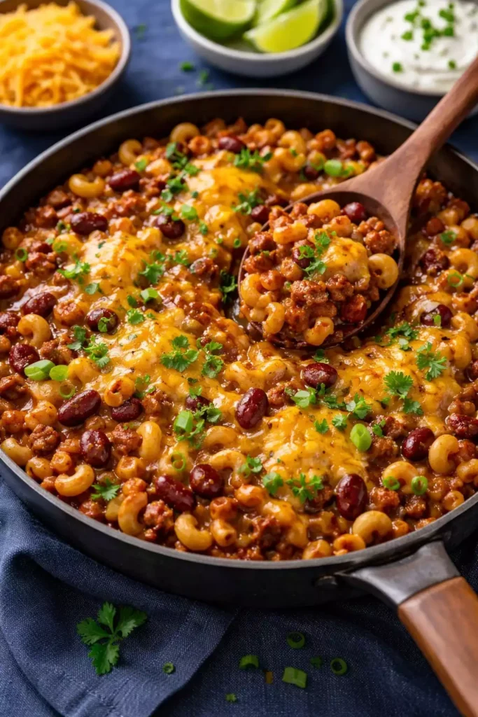 One-Pot Chili Mac — Two Favorites Combined Because Why Not