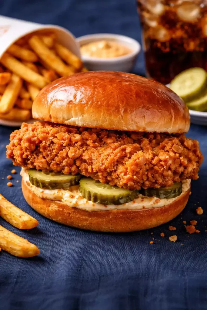 Popeyes Chicken Sandwich — Thick, Spicy, and That Crackly Coating