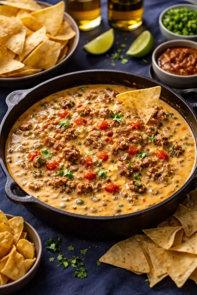 Smoked Queso — Velveeta, Rotel, Sausage, 30 Minutes, Game Day Legend