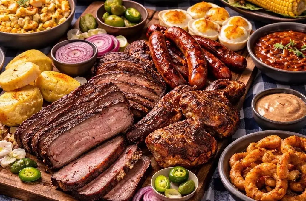 The Texas BBQ Cookout  Full Spread From Smoke to Dessert