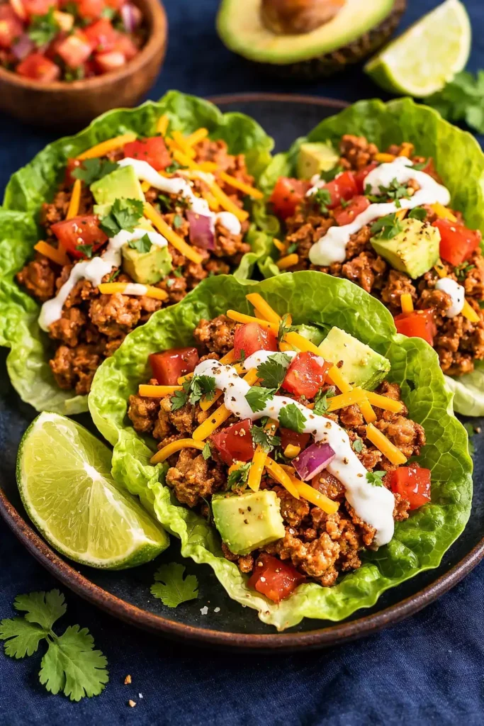 Turkey Taco Lettuce Wraps — All the Flavor, None of the Shell